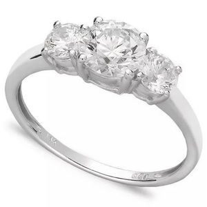 Women Arabella 14k White Gold Swarovski Crystal 2-3/8 ct t.w. Size 5.25 Ring